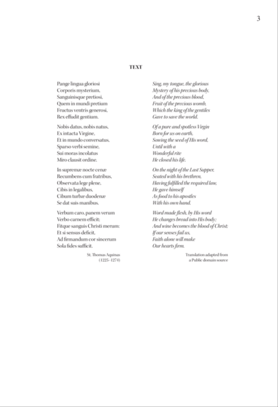 Pange lingua gloriosi from Four Sacred Choruses 4-Part scores gallery preview page 3