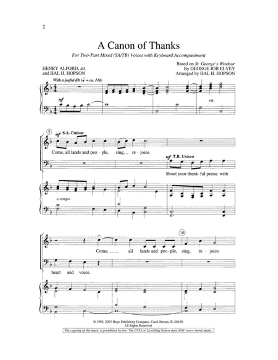 A Canon of Thanks A Canon of Thanks TB scores gallery preview page 2