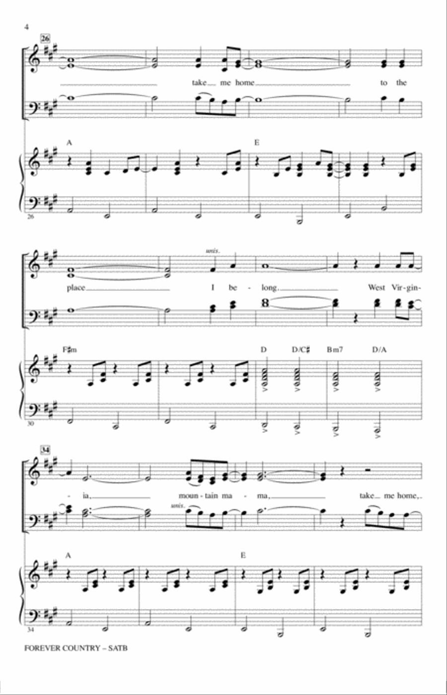 Forever Country 4-Part scores gallery preview page 3