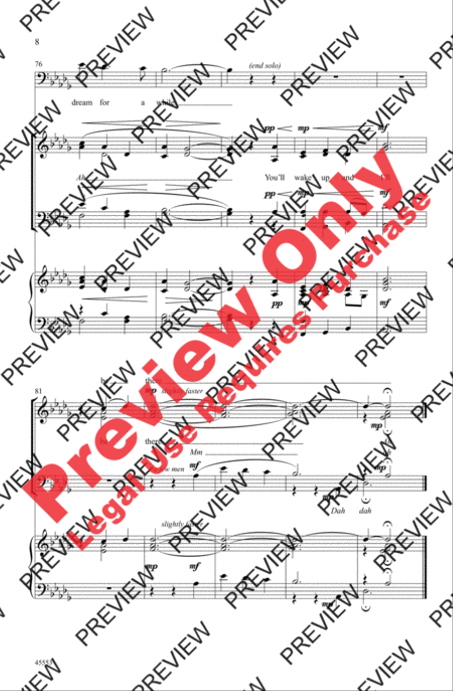 I'll Be There 4-Part scores gallery preview page 8