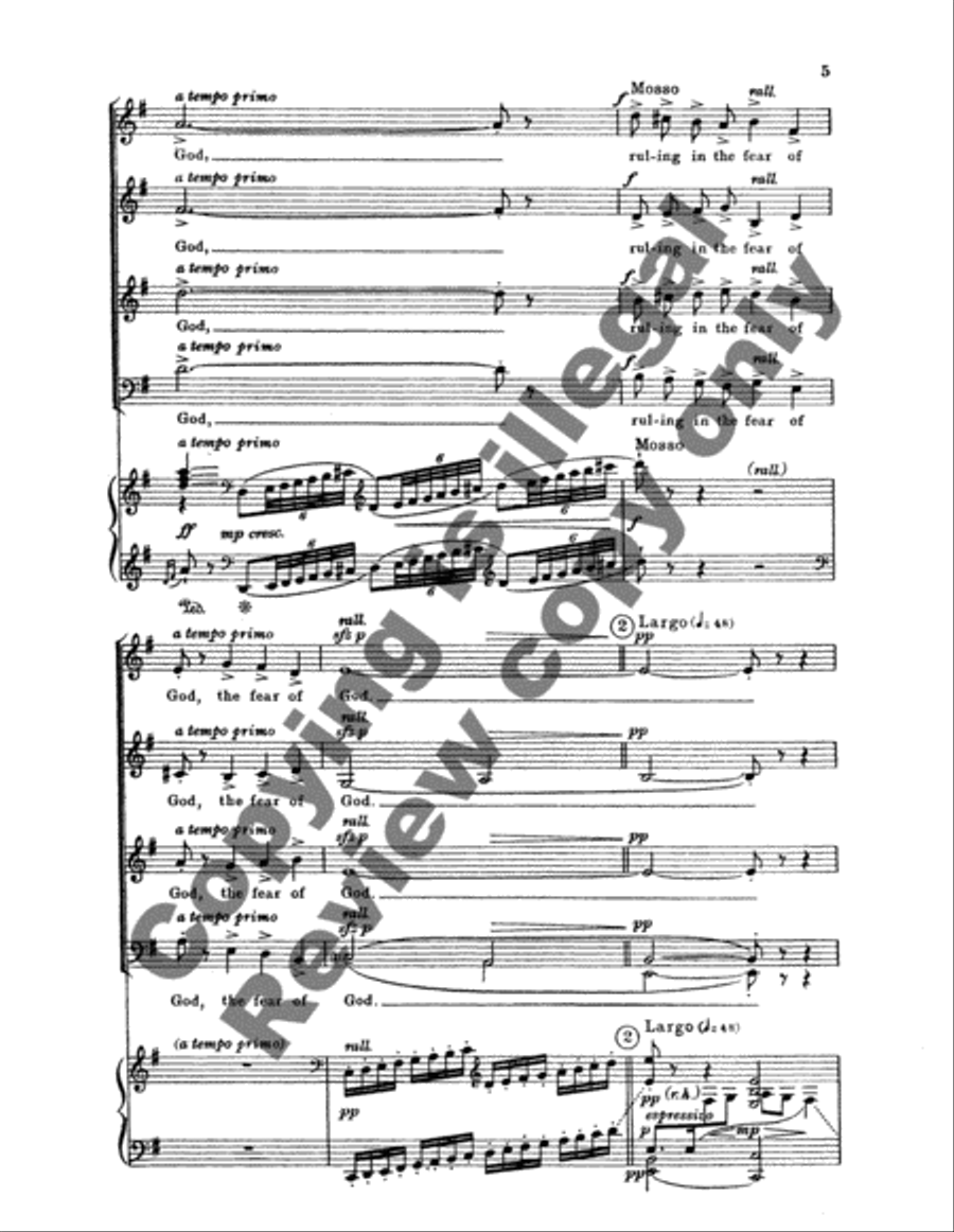 The Last Words of David (Choral Score) 4-Part scores gallery preview page 11