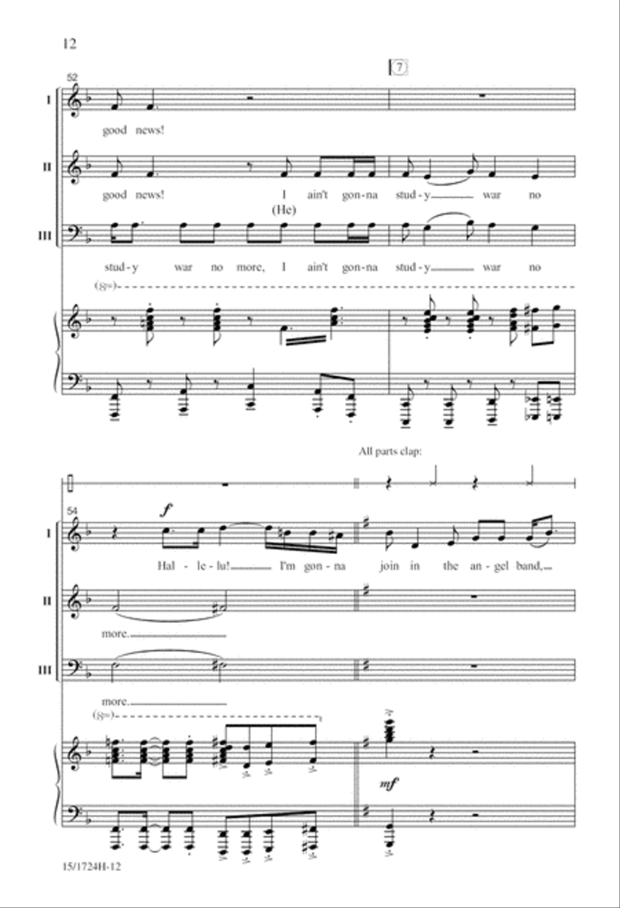 Spiritual Jubilee Spiritual Jubilee 3-Part scores gallery preview page 13