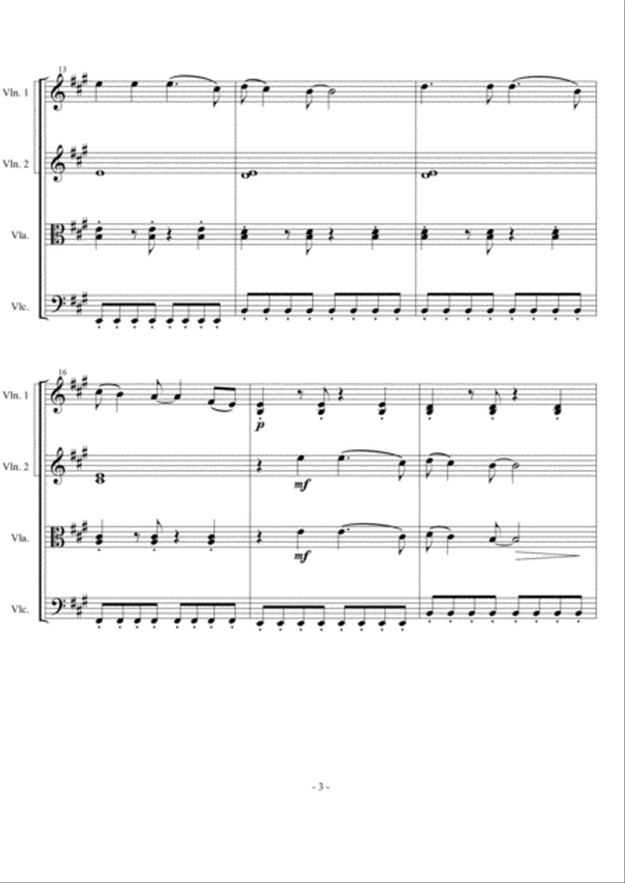 Clocks String Quartet scores gallery preview page 3