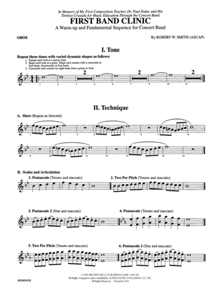 First Band Clinic (A Warm-Up and Fundamental Sequence for Concert Band): Oboe