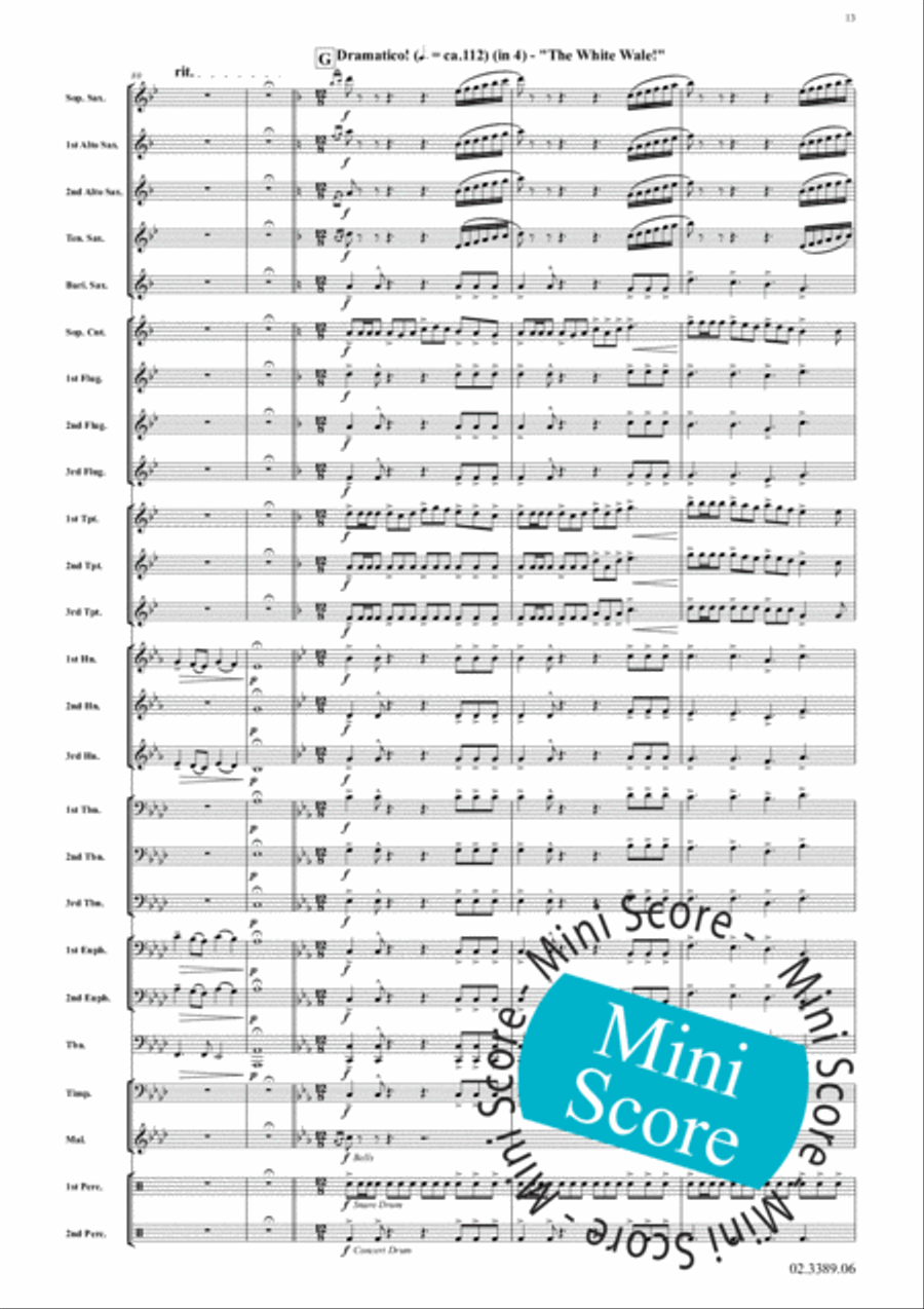 Moby Dick Moby Dick Fanfare Band scores gallery preview page 17