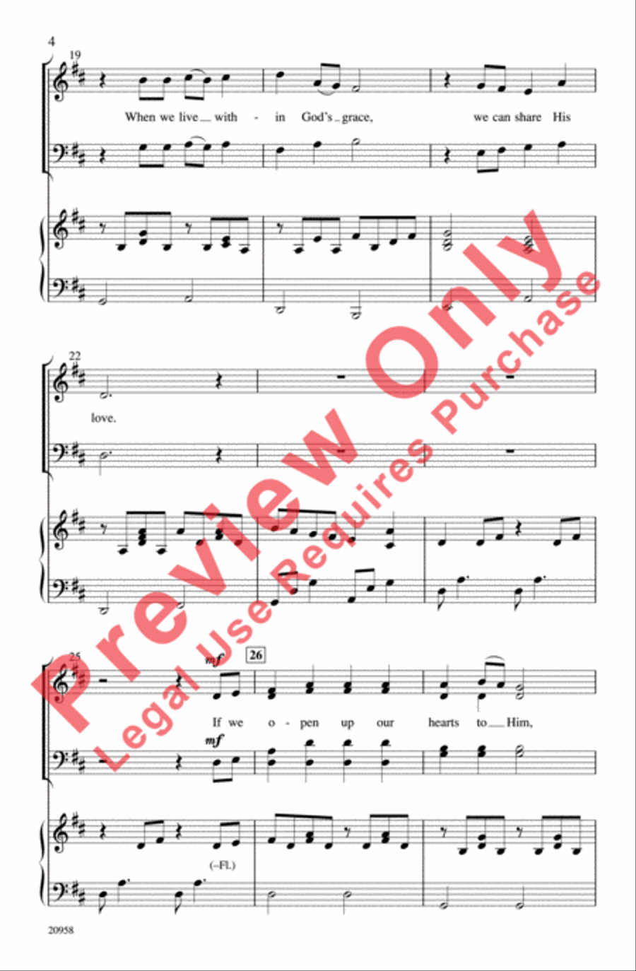 We Can Share His Love We Can Share His Love 4-Part scores gallery preview page 4
