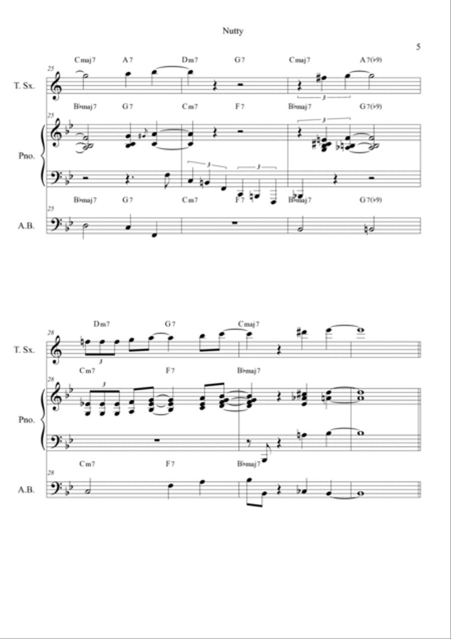 Nutty Jazz Ensemble scores gallery preview page 5