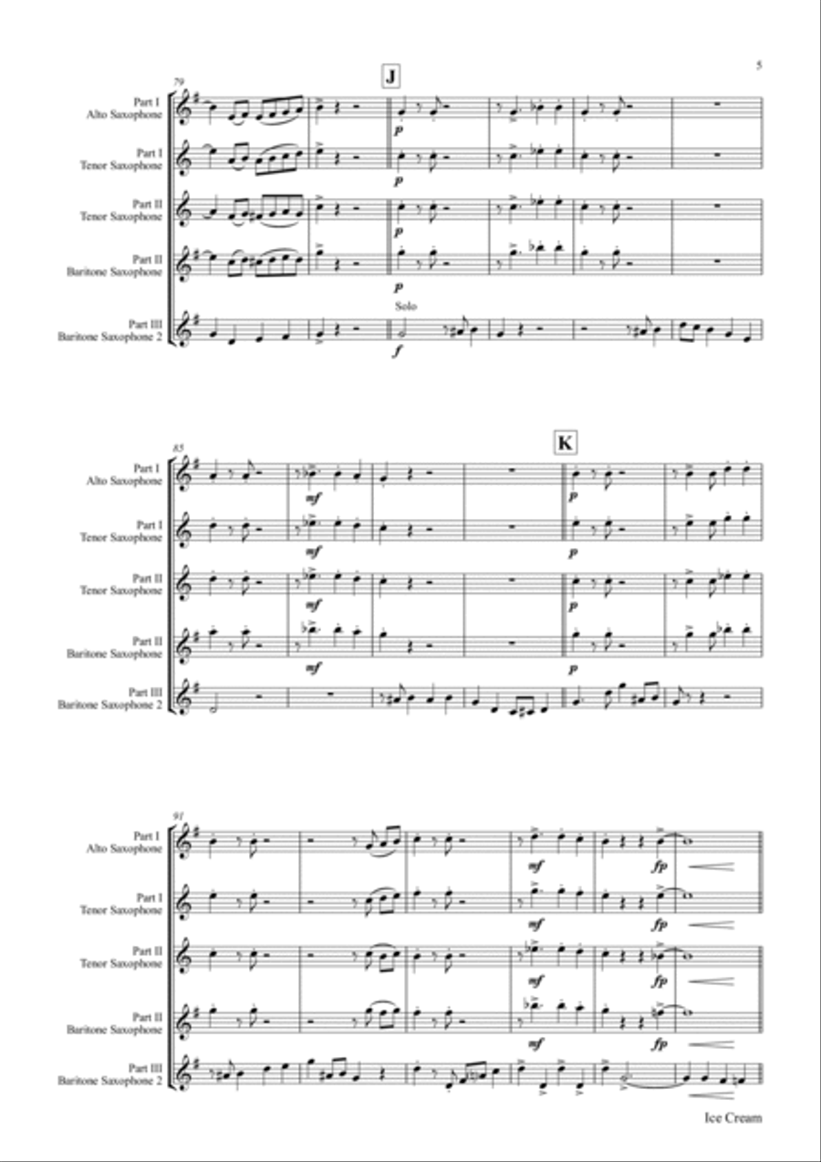 (i Scream-you Scream-we All Scream For) Ice Cream Woodwind Trio scores gallery preview page 5