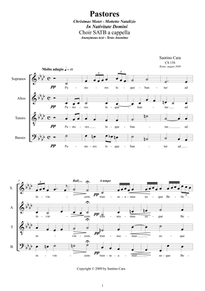 Pastores - Christmas motet for Choir SATB a cappella