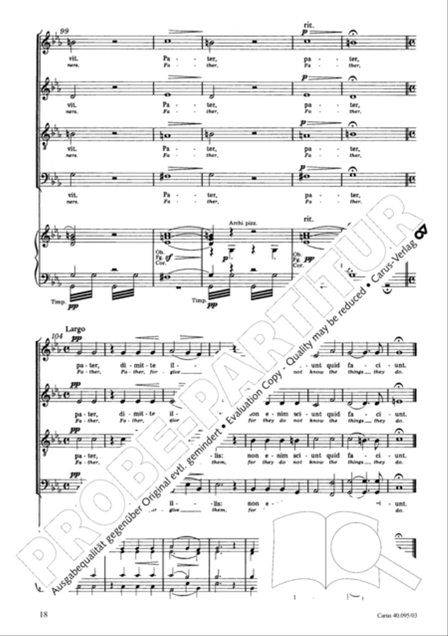 The Seven Words (Die Sieben Worte) 4-Part scores gallery preview page 19