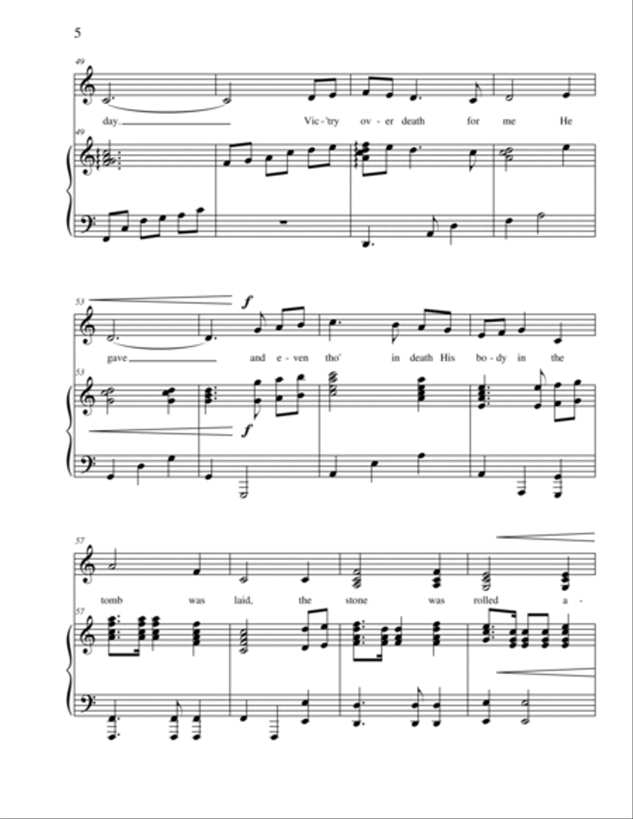 The Stone was Rolled Away Vocal Duet scores gallery preview page 5