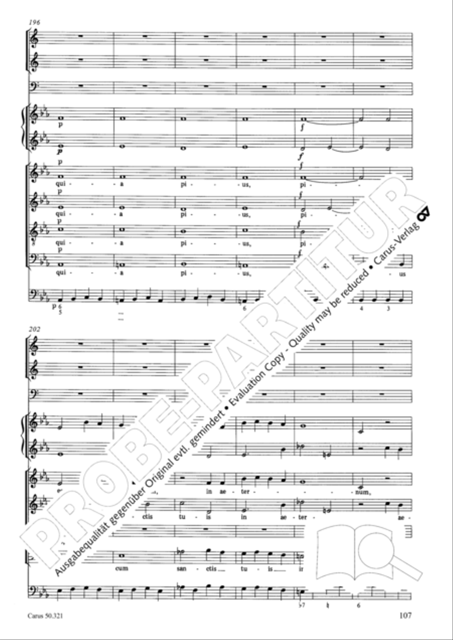 Requiem in C minor 4-Part scores gallery preview page 113