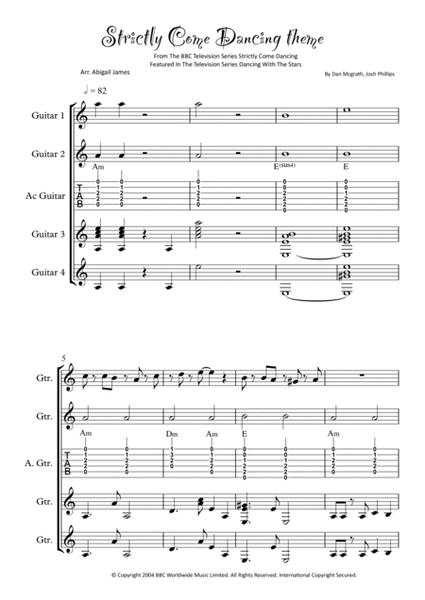 Strictly Come Dancing Chamber Music - Digital Sheet Music