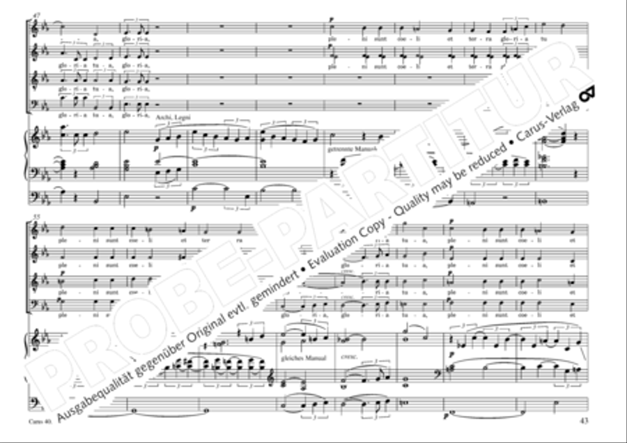 Missa sacra C Minor 4-Part scores gallery preview page 44