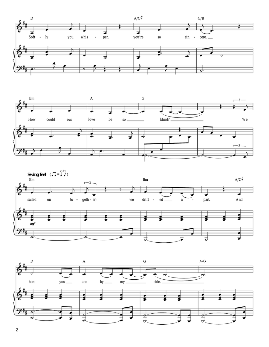 Open Arms Open Arms Piano, Vocal, Guitar scores gallery preview page 2