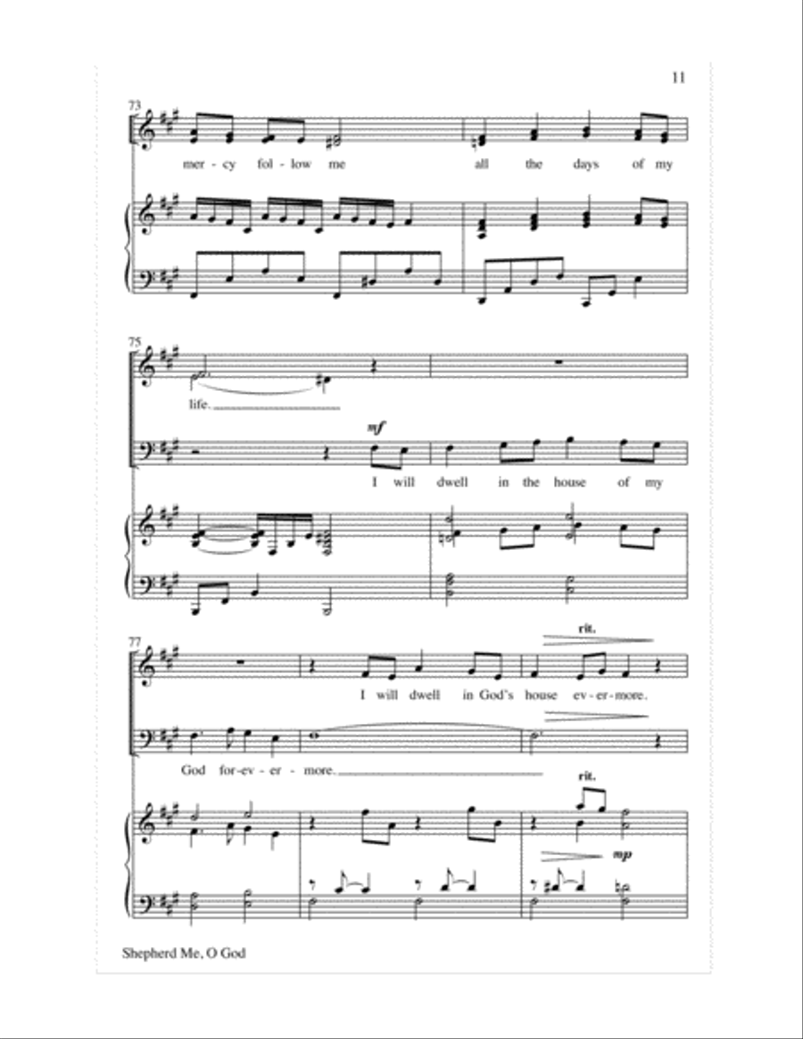Shepherd Me, O God 3-Part scores gallery preview page 11