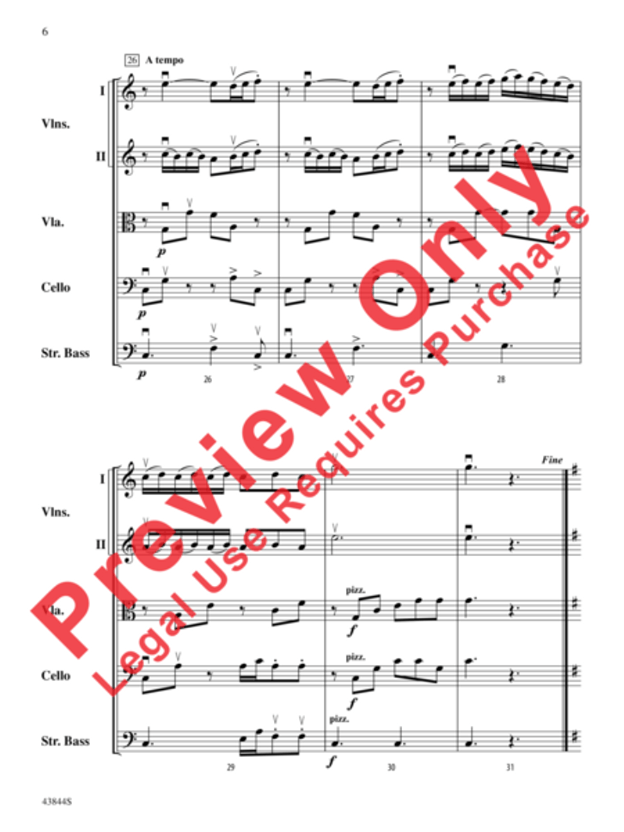 Flower Duet String Orchestra scores gallery preview page 7