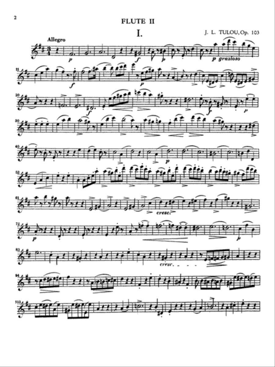 Six Duets, Op. 103 and 104 Flute Duet scores gallery preview page 3