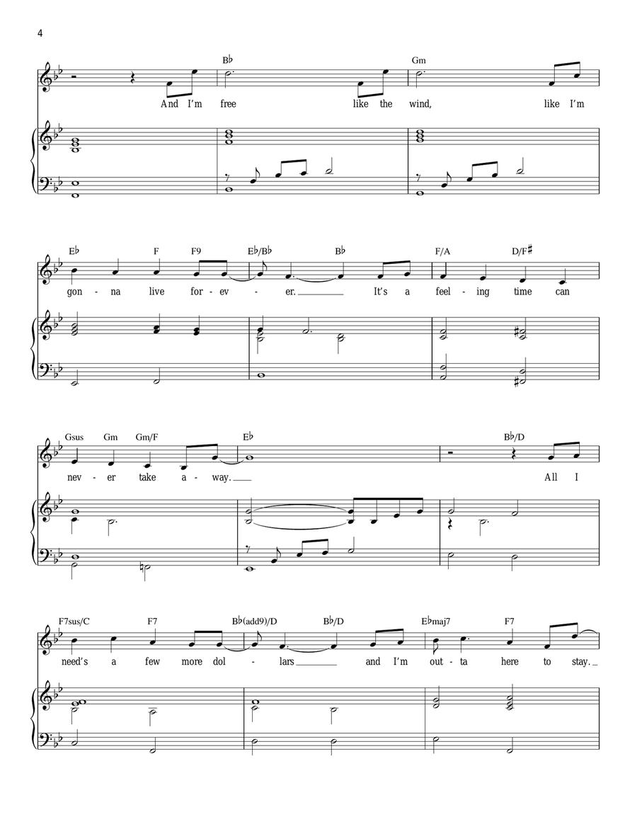 Santa Fe Piano, Vocal scores gallery preview page 4