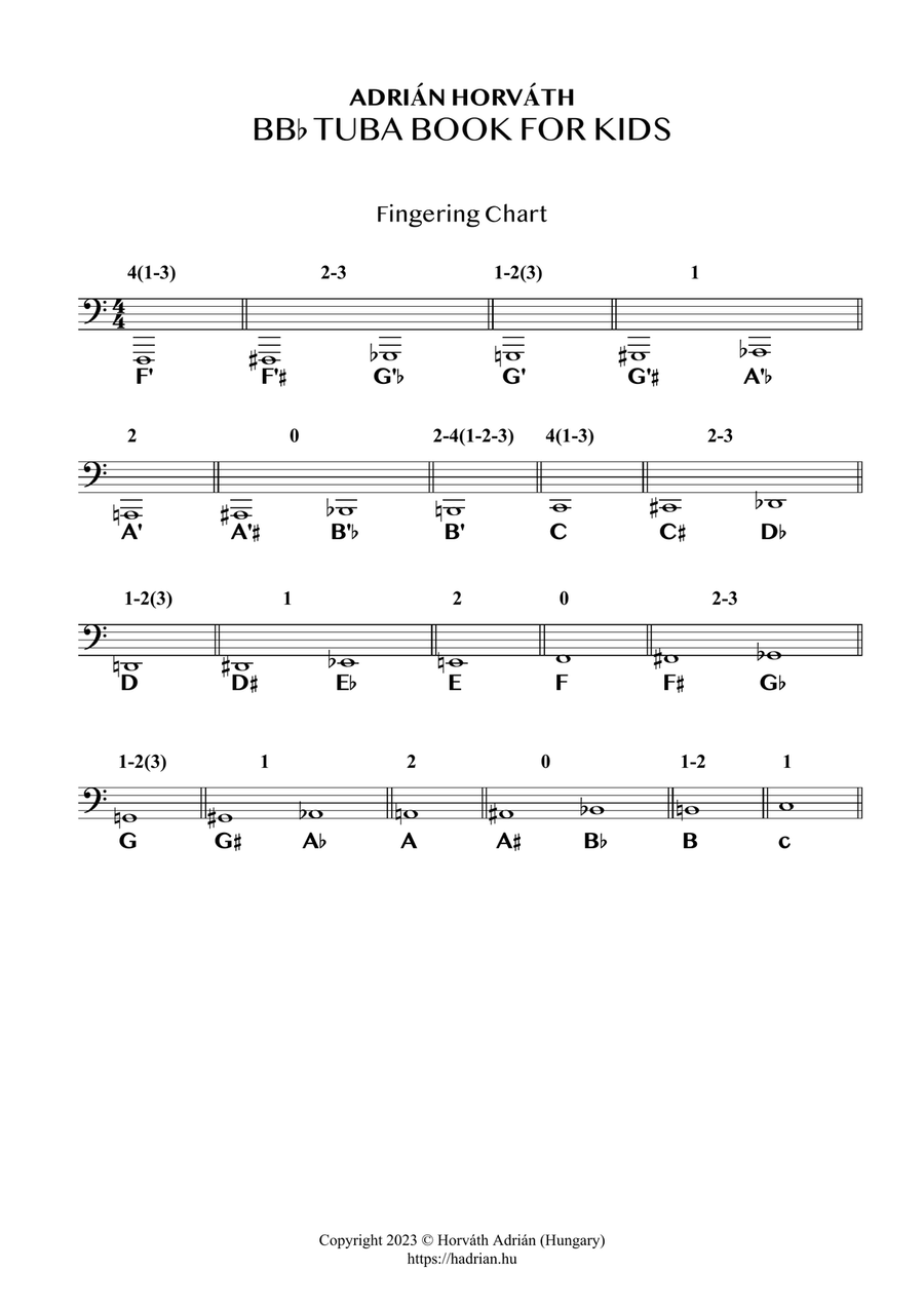 BBb Tuba Book for Kids Tuba scores gallery preview page 2