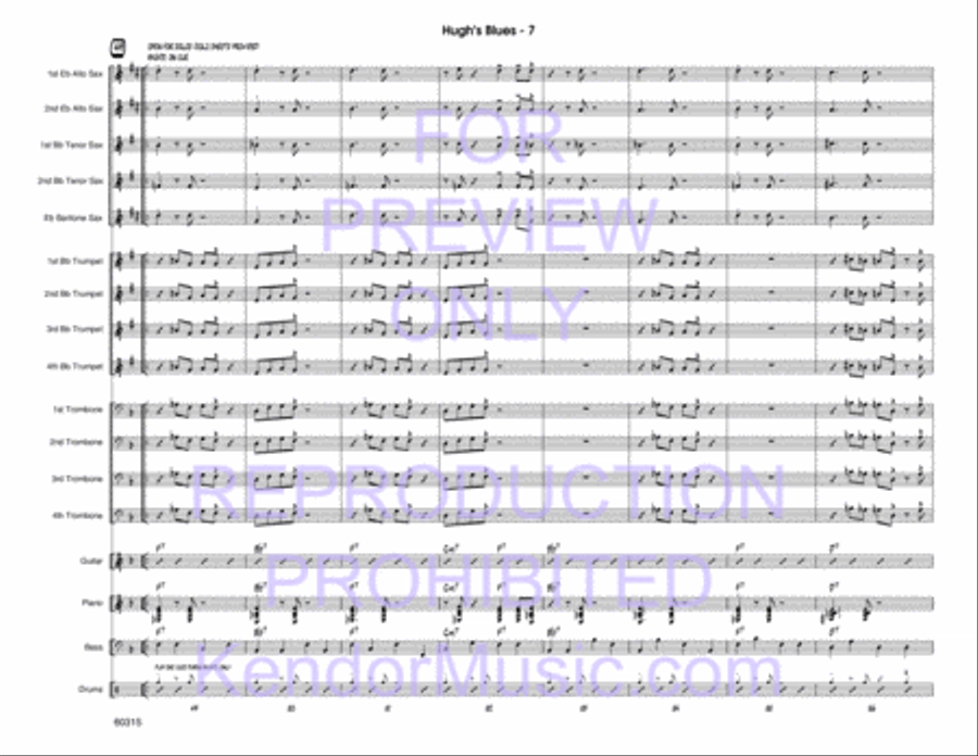 Hugh's Blues Jazz Ensemble scores gallery preview page 8