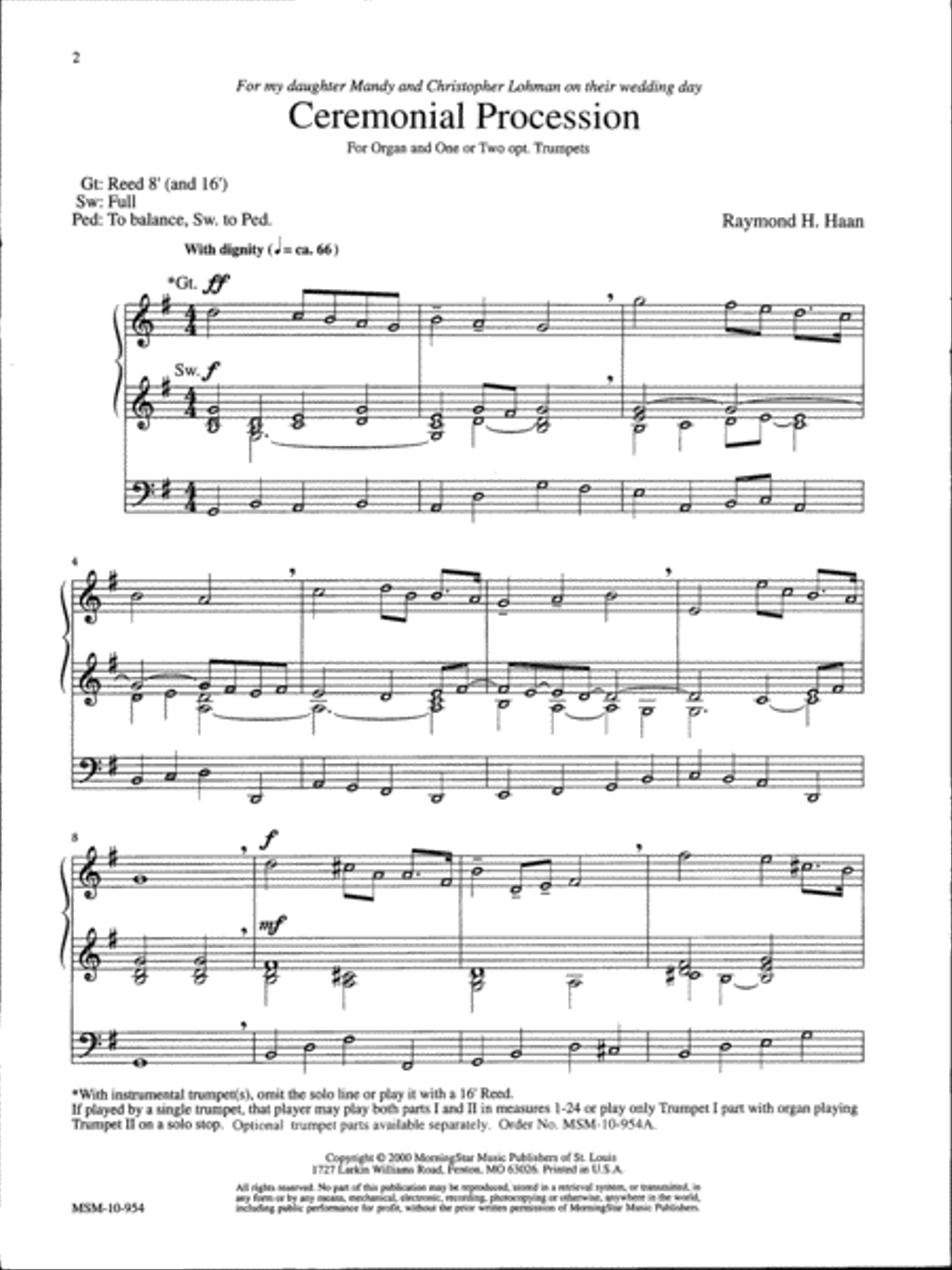 Ceremonial Procession and Pastorale Flute scores gallery preview page 2