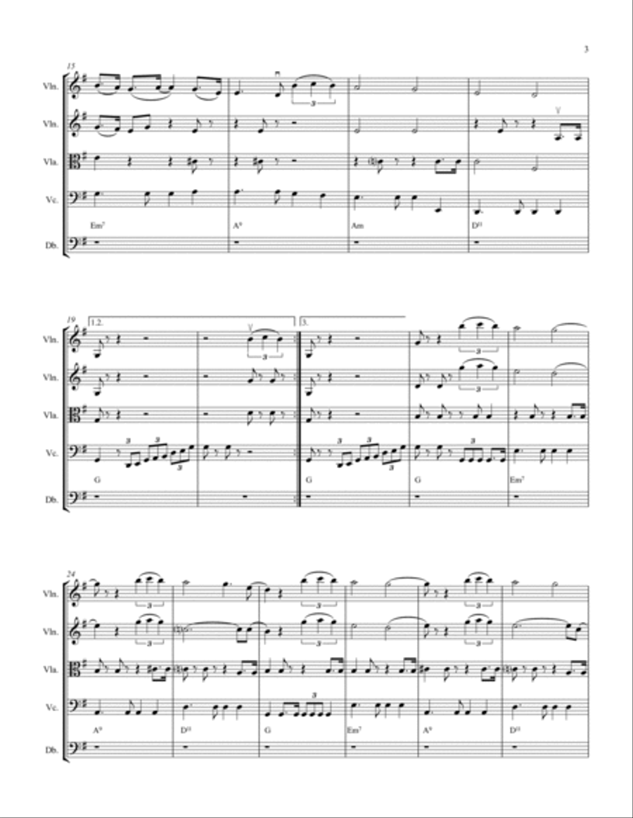 Isn't She Lovely String Quintet scores gallery preview page 5