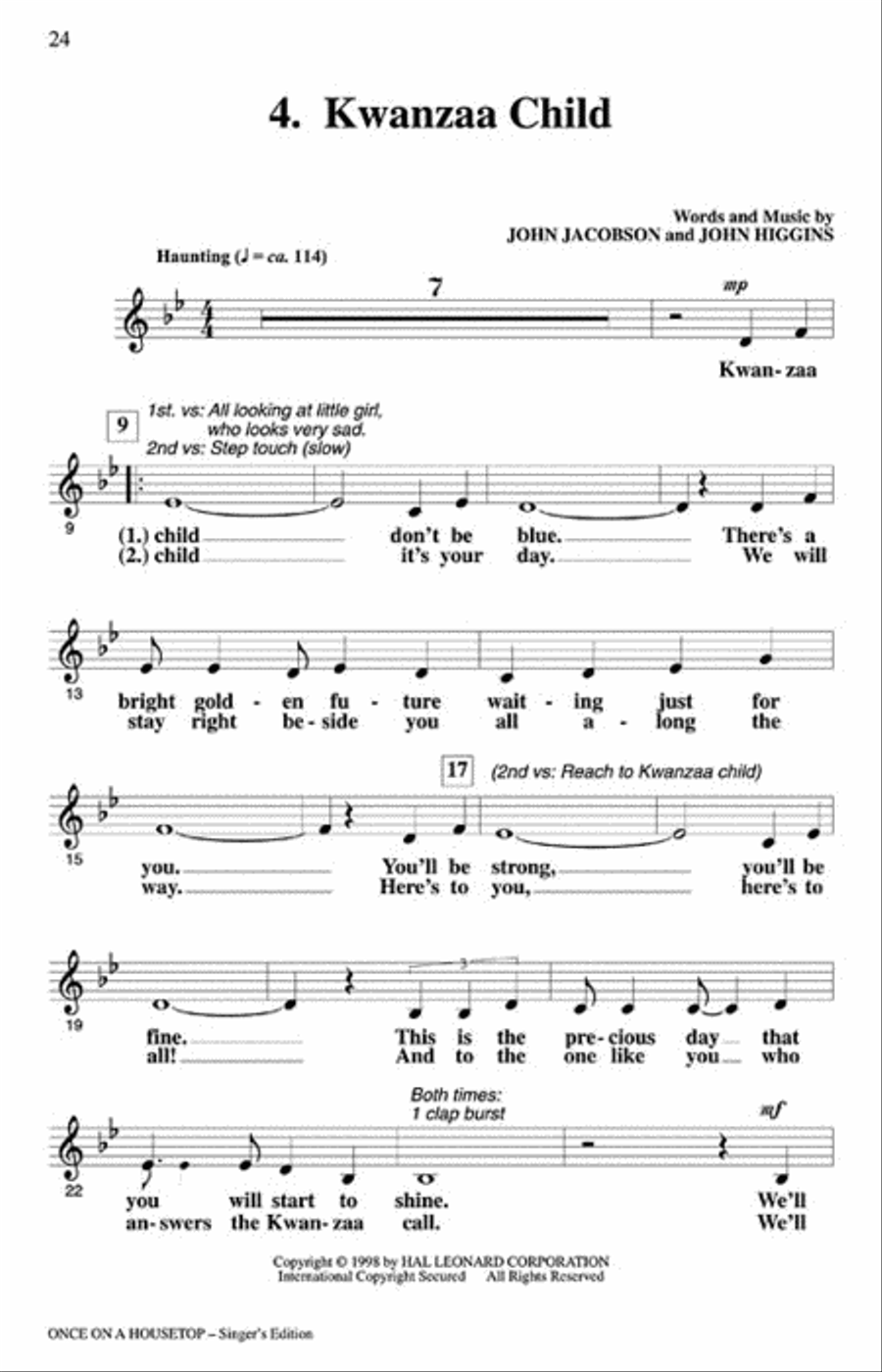 Once on a Housetop (An International Holiday Musical) Choir scores gallery preview page 4