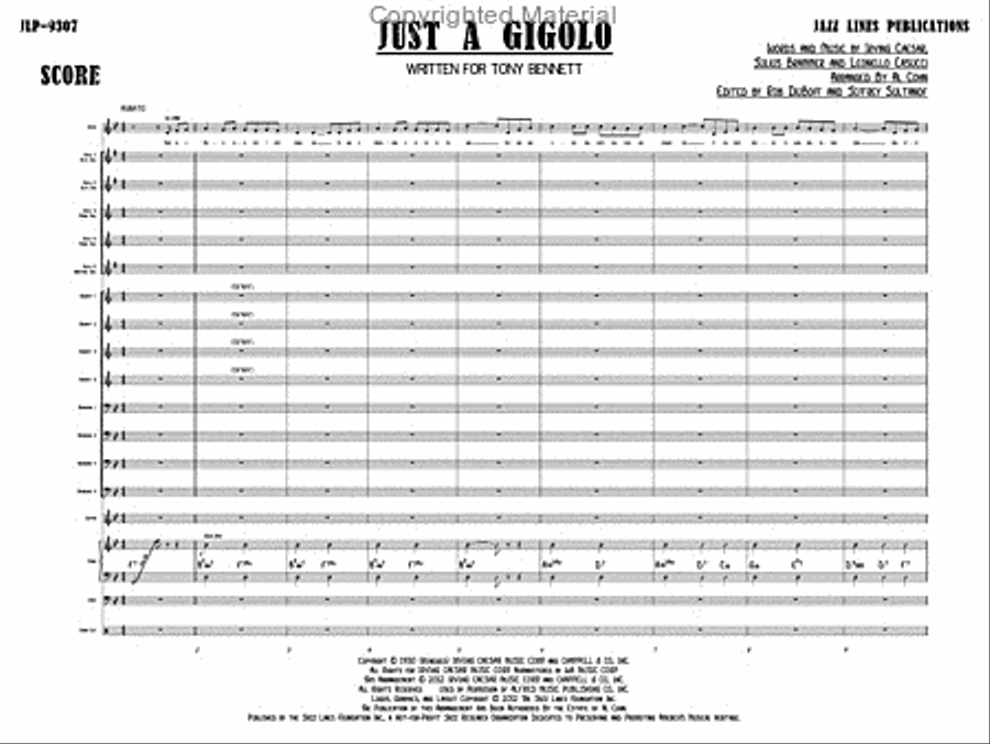 Just A Gigolo Big Band scores gallery preview page 4