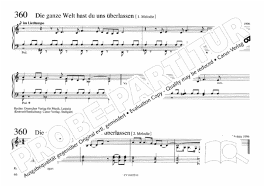Esslinger Orgelbuch, Bd I-III Organ Solo scores gallery preview page 63