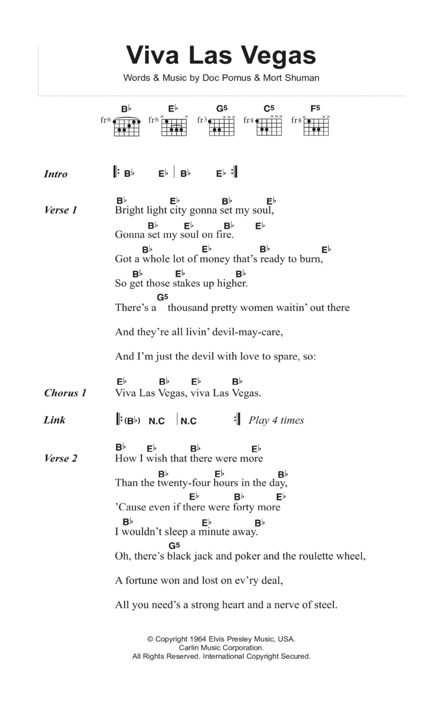 Viva Las Vegas Acoustic Guitar scores gallery preview page 1