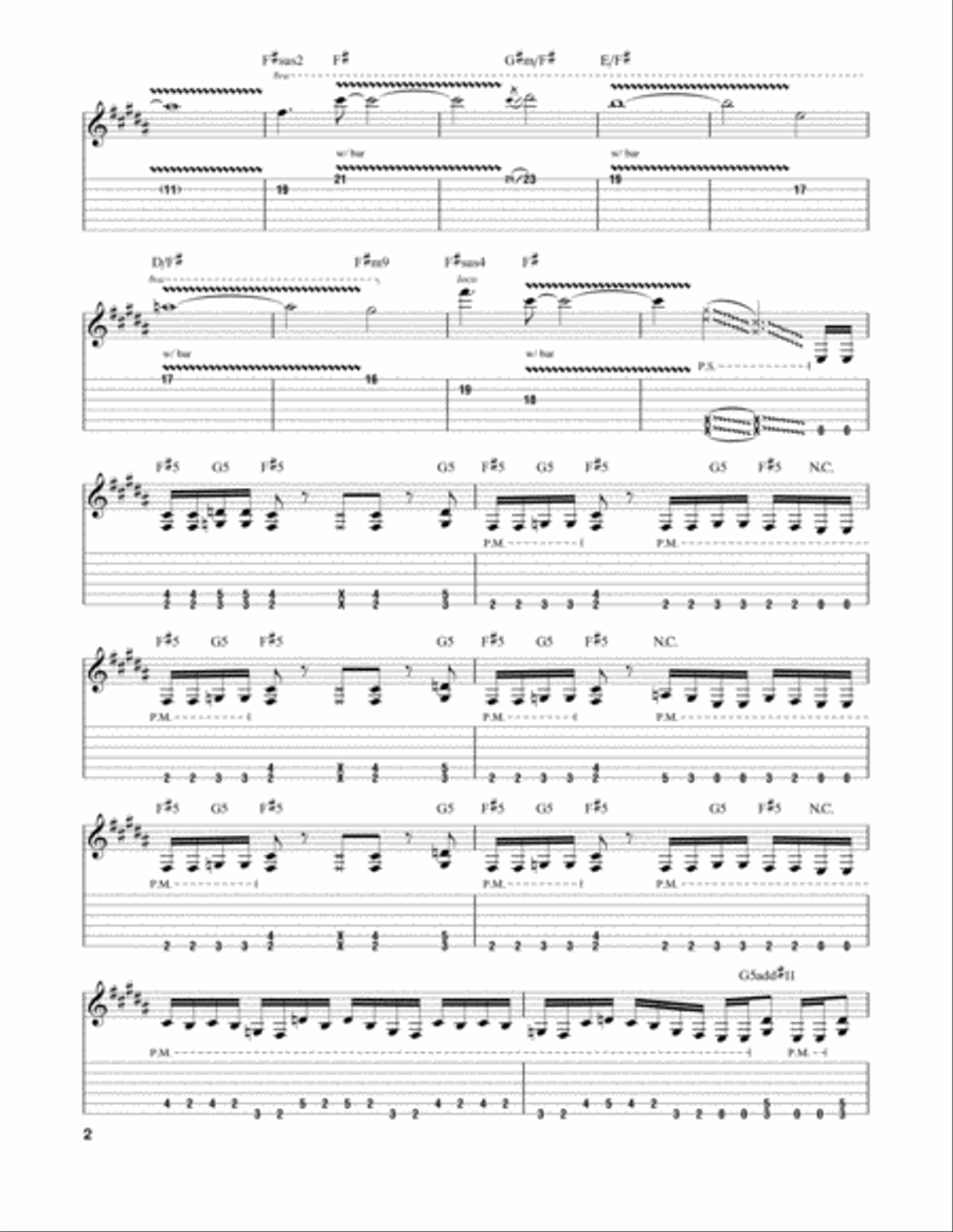 Under A Glass Moon Under A Glass Moon Electric Guitar scores gallery preview page 2