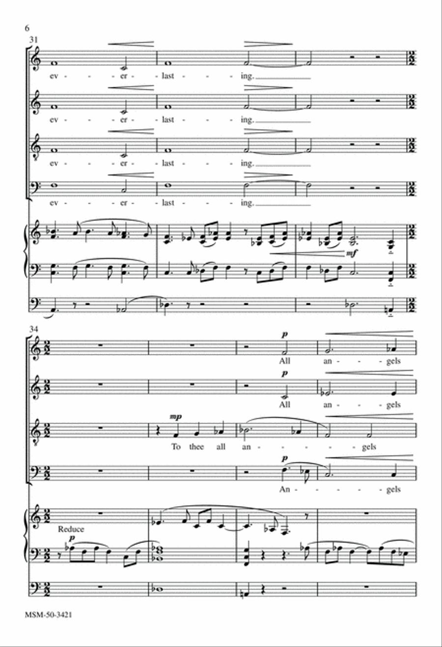 Te Deum 4-Part scores gallery preview page 6