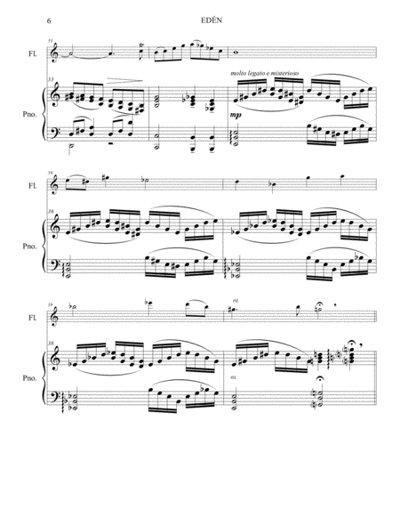 EDEN (An Exotic Fantasy), Op. 1 for flute and piano image number null