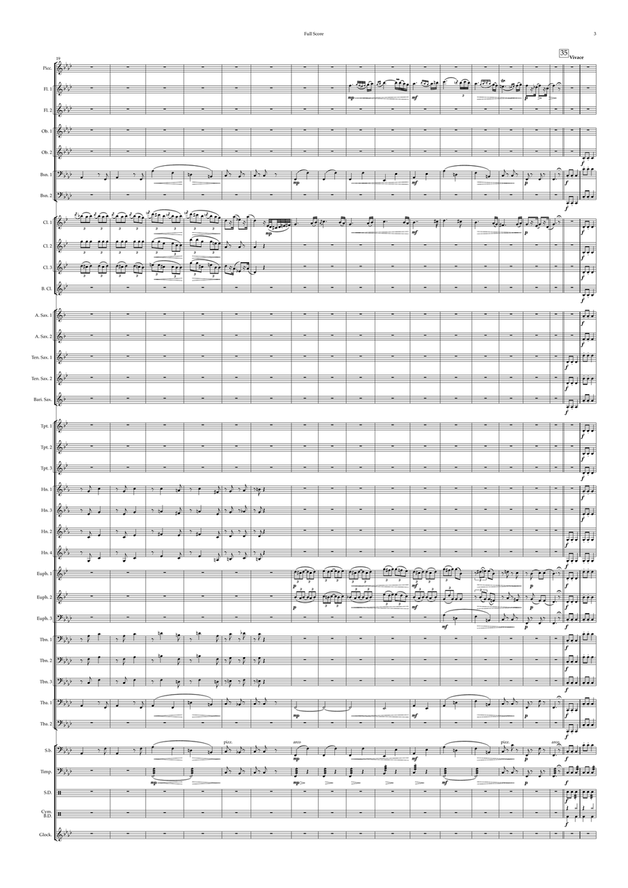 Hungarian Dance No.17 Concert Band scores gallery preview page 3