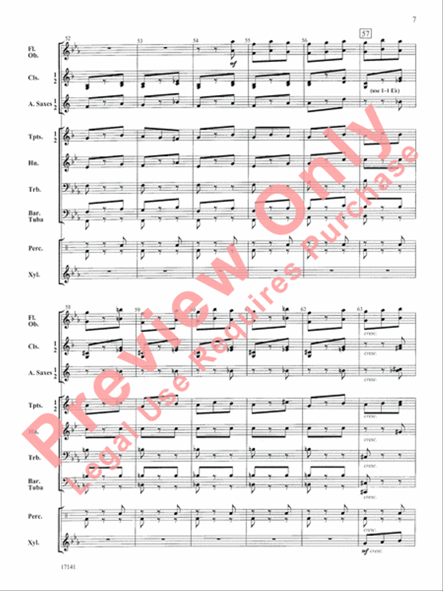 Tunes That Go Bump in the Night Concert Band scores gallery preview page 8
