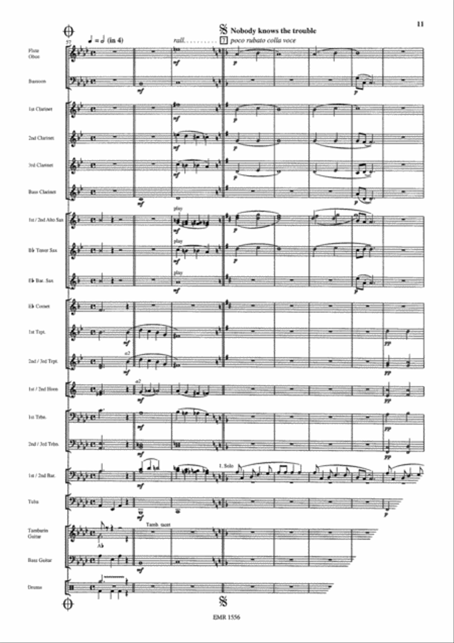 Gospel Train Concert Band scores gallery preview page 11