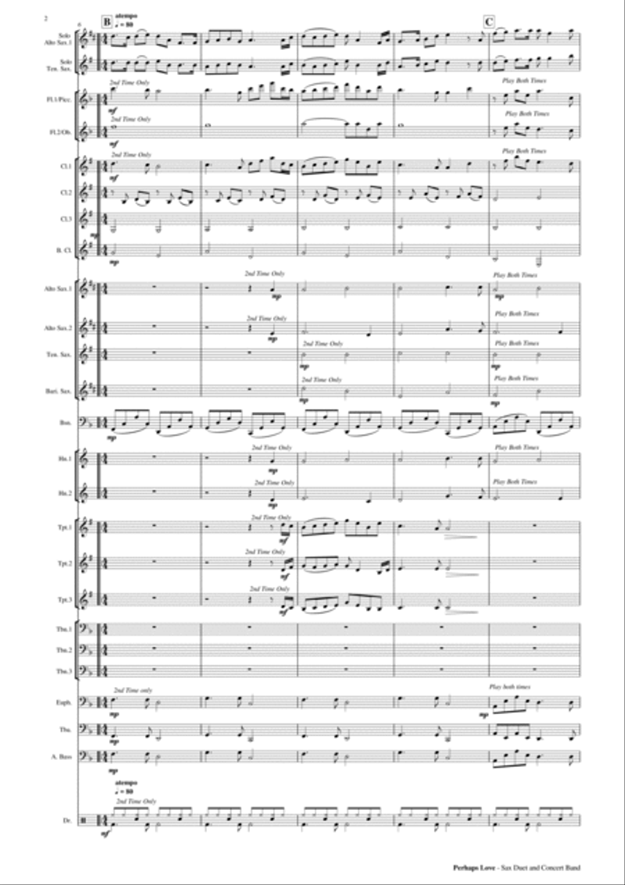 Perhaps Love Concert Band scores gallery preview page 3