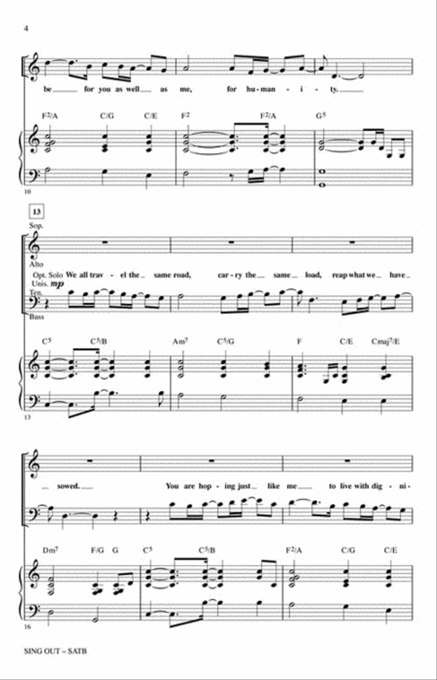 Sing Out 4-Part scores gallery preview page 3