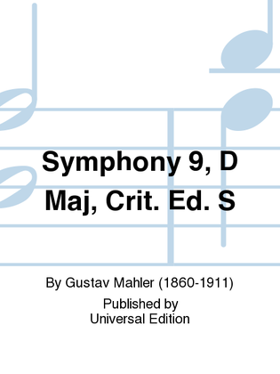Book cover for Symphony 9, D Maj, Crit. Ed. S