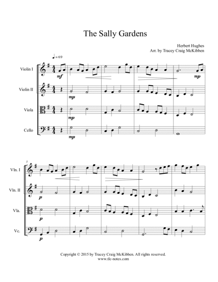 The Sally Gardens for String Quartet image number null
