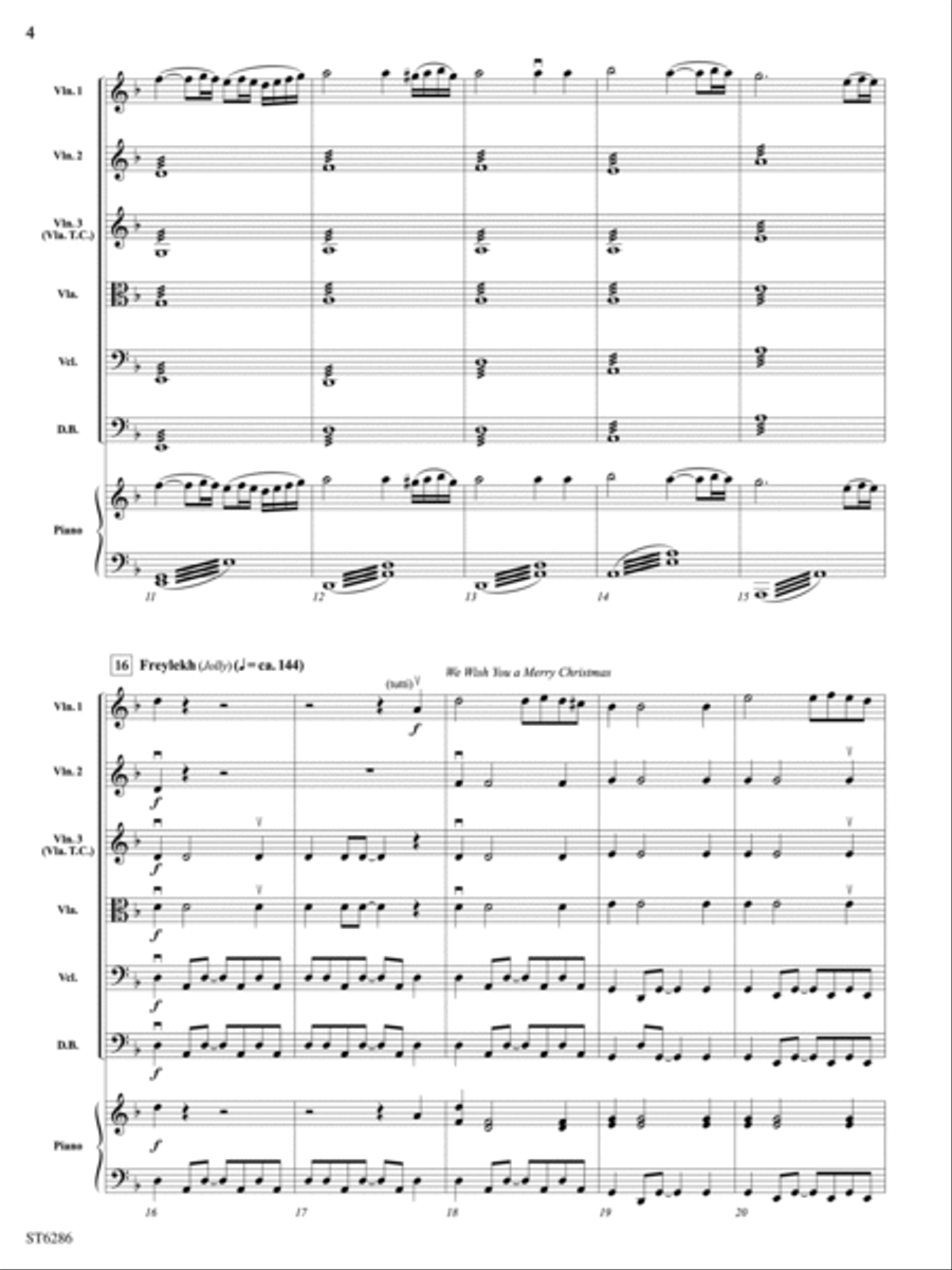 We Wish You a Klezmer Christmas: Score String Orchestra scores gallery preview page 4
