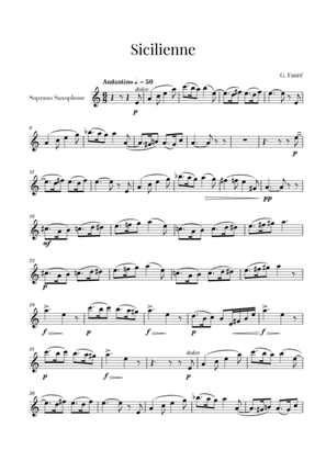 Fauré - Sicilienne (for Soprano Saxophone)