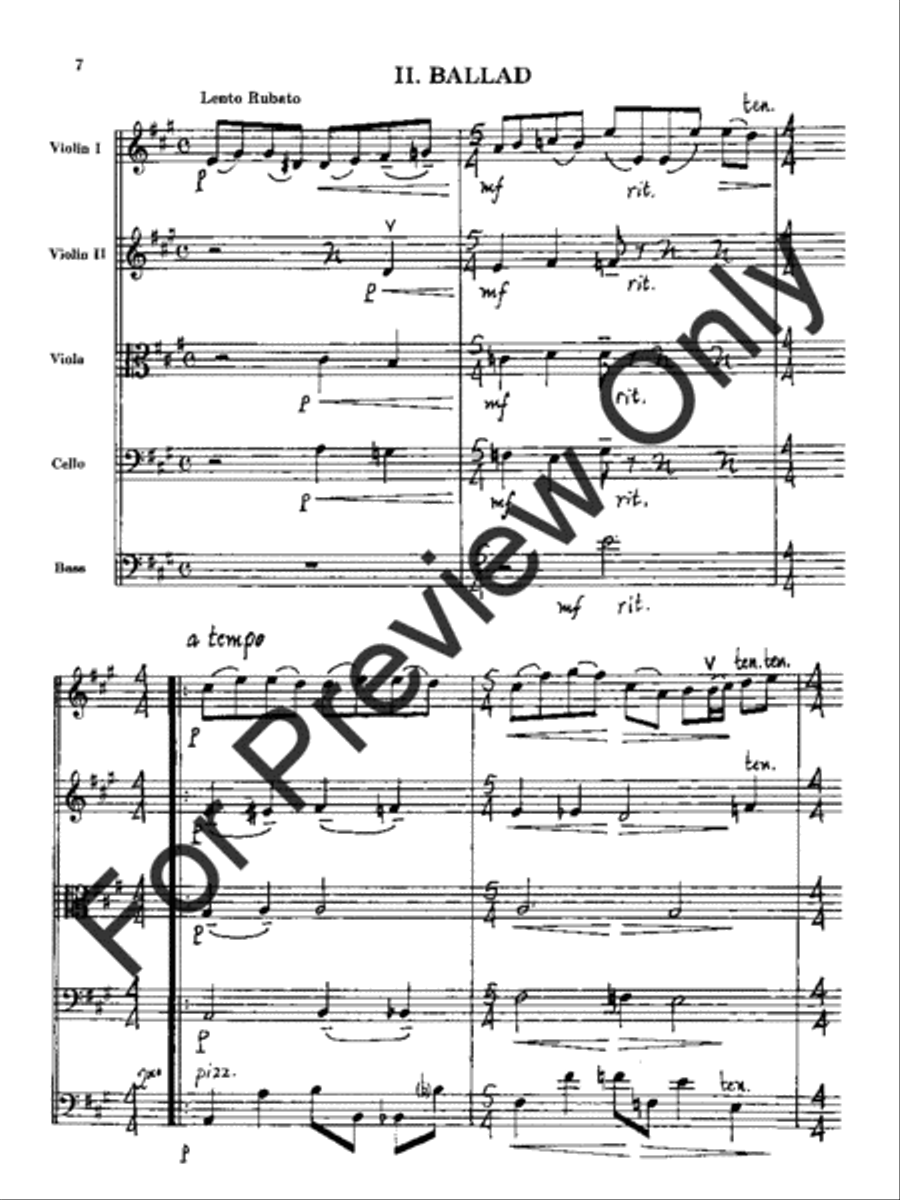 Suite for String Orchestra (Score) String Orchestra scores gallery preview page 11