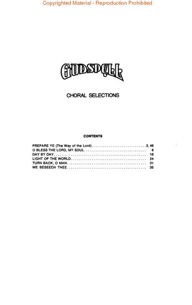 Godspell (Choral Selections)