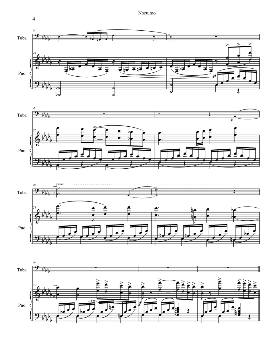Nocturno, Op. 7 Piano scores gallery preview page 4