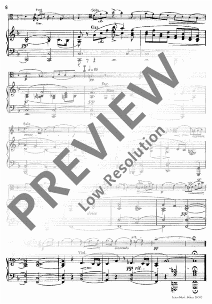 Romanze F Major Viola scores gallery preview page 11