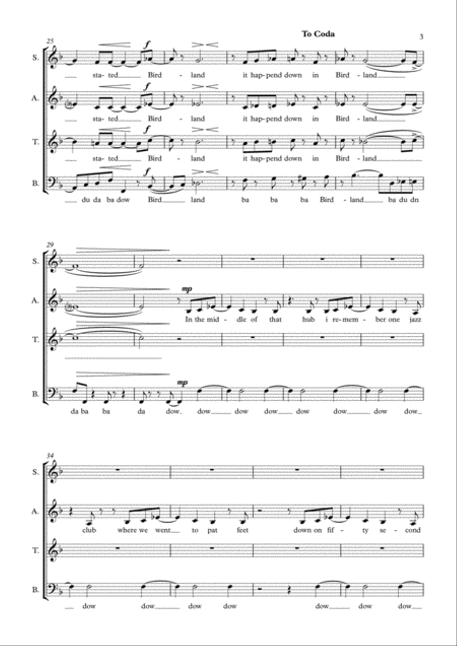 Birdland Birdland 4-Part scores gallery preview page 3