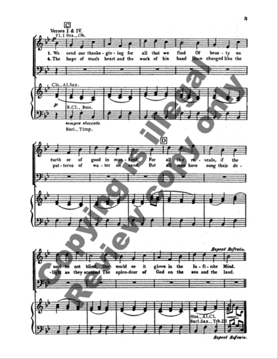 A Festival Chime (Symphonic Band Set) 4-Part scores gallery preview page 7