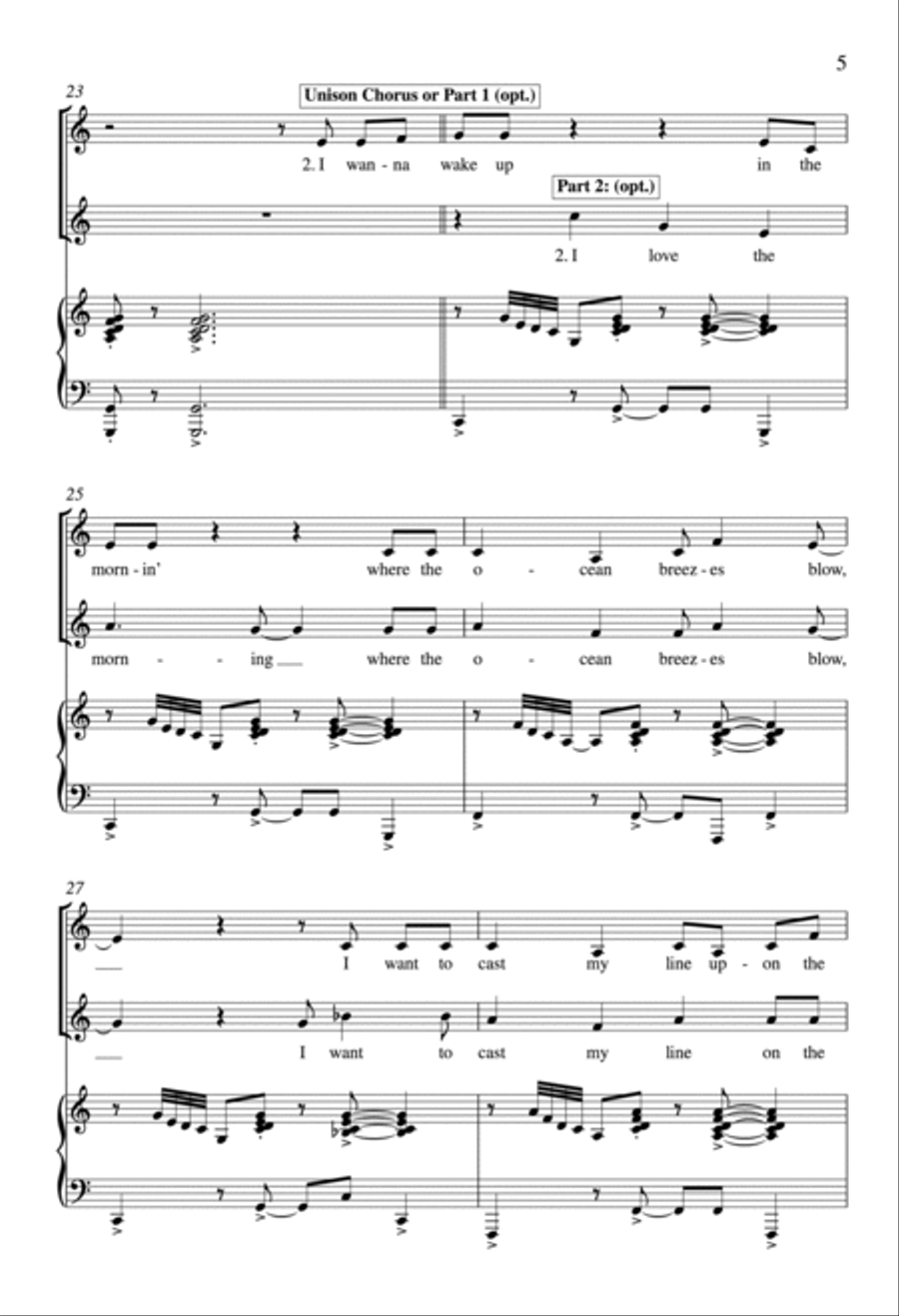Where the Orange Blossoms Grow Unison Choir scores gallery preview page 4